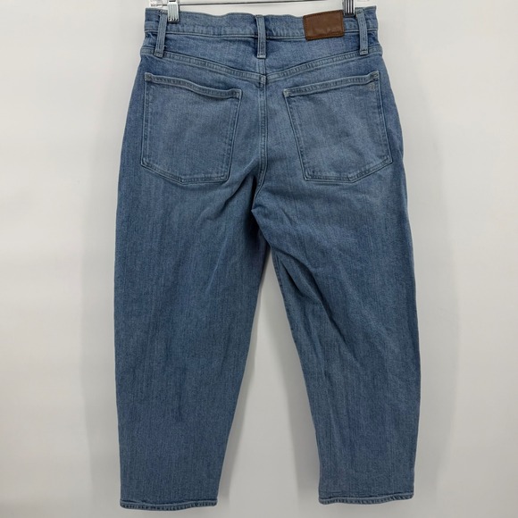 Madewell Balloon Jeans Women's Size 28P Light Wash Cotton Blend‎ Cropped - Picture 7 of 10